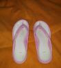 40-es rózsaszín-fehér lábujjközti papucs (saru)