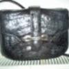 fekete krokodilbőr vintage táska